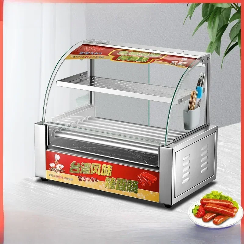 Electric Grill Machine for Commercial Use - Ideal for Hot Dogs, Sausages- Suitable for Convenience Stores and Street Stands