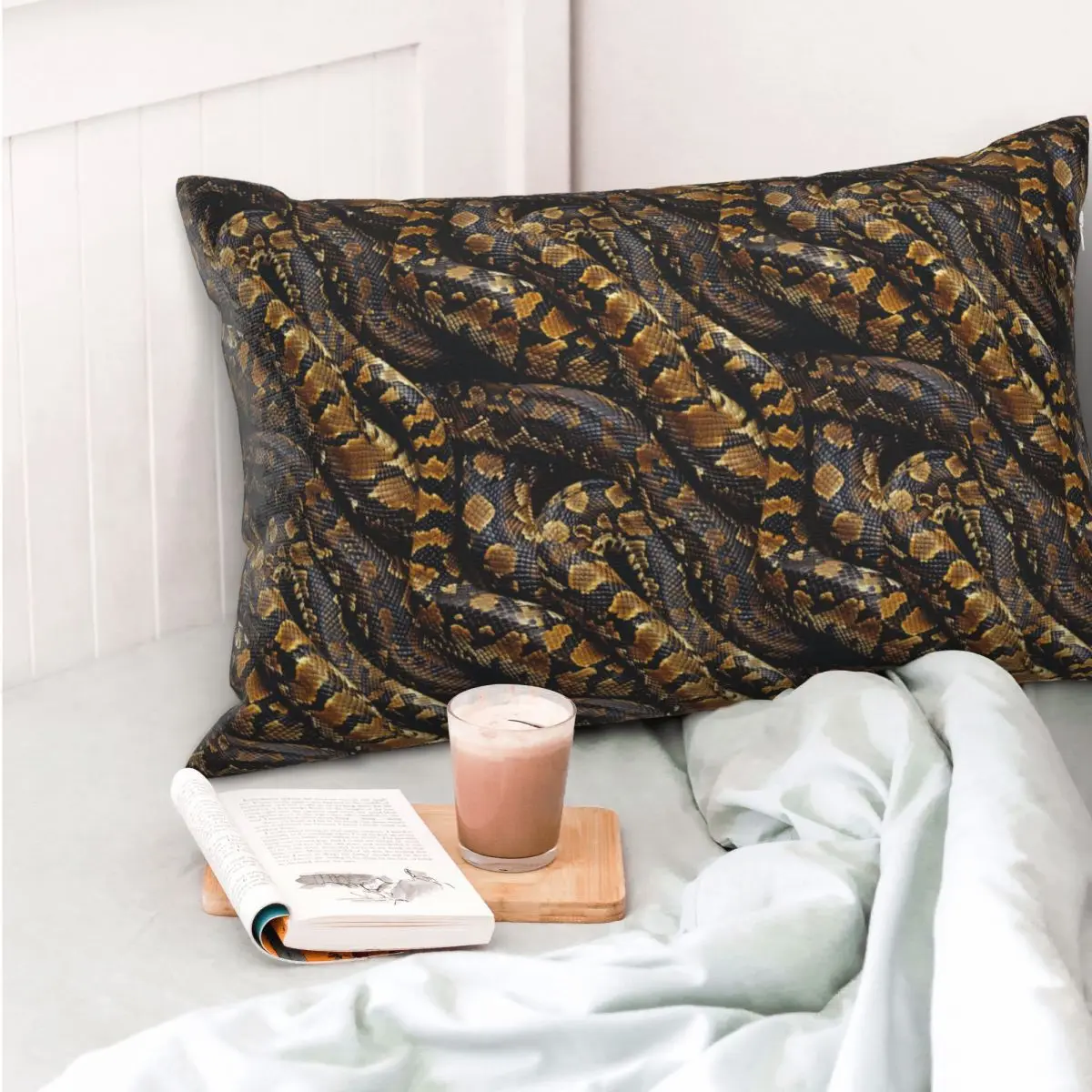 Snakes On A Train Rectangle Pillowcase Cushion Cover Decorative Bedroom Bed Home Comfort Throw Pillow