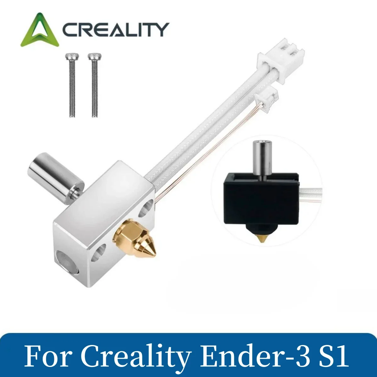 Creality Official Sprite Extruder Heater Block Kit - 260℃ Original Heat Block Kit for Ender-3 S1, Ender-3 S1 Plus