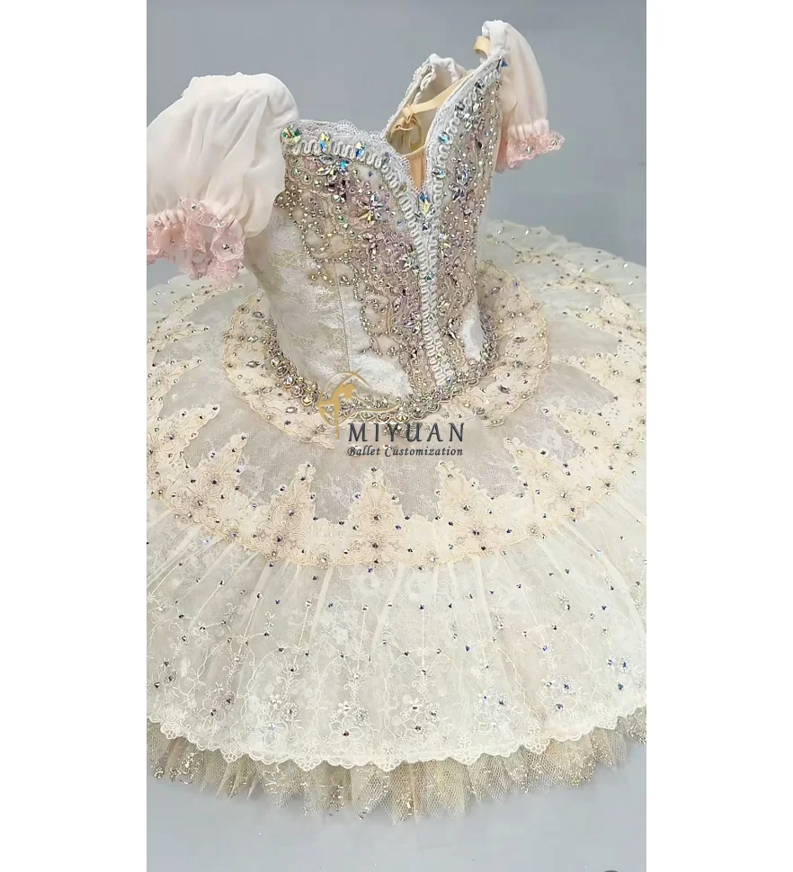 2024 New high-end professional tailor-made classical tutu Champagne adult children women's performance dress