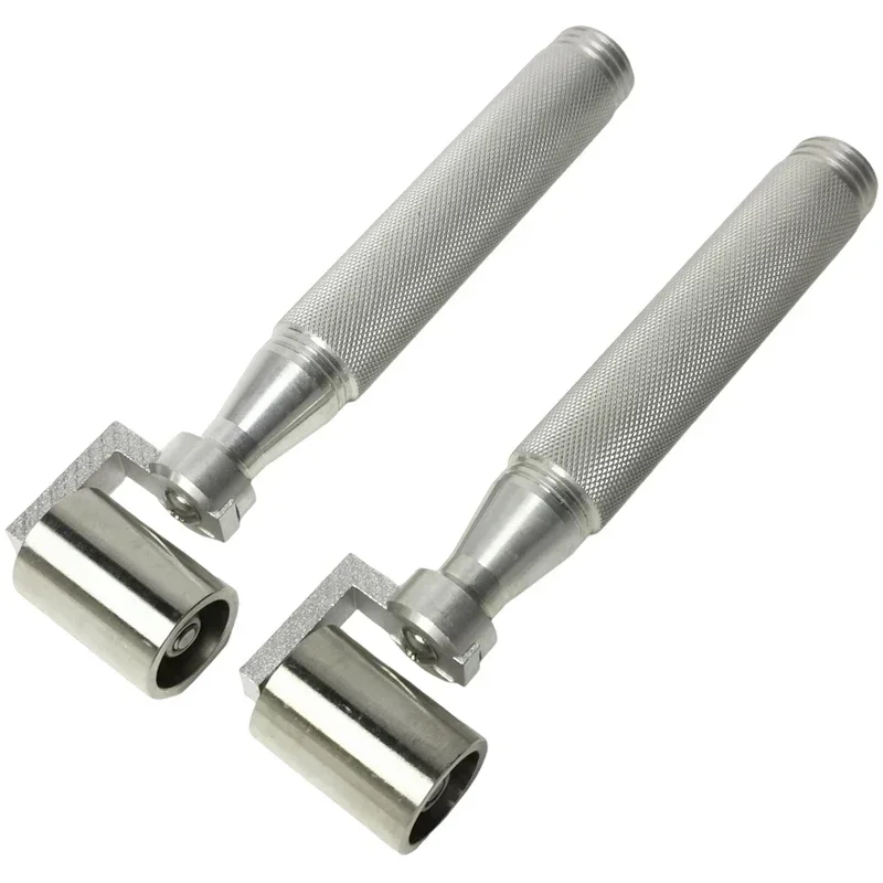 34/40mm Steel Flat Roller Wallpaper Edge Seam Roller DIY Metal Flat Pressure Roller Smoothing Tool Hand Construction Tools