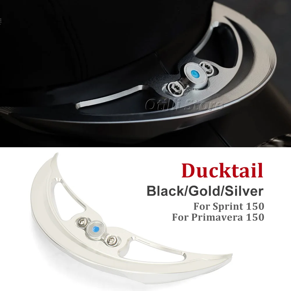 

CNC Aluminum Ducktail Rear Spoiler Winglet Motorcycle Accessories Fit Vespa Sprint 150 Primavera 150 2017-2025 Scooter Tail