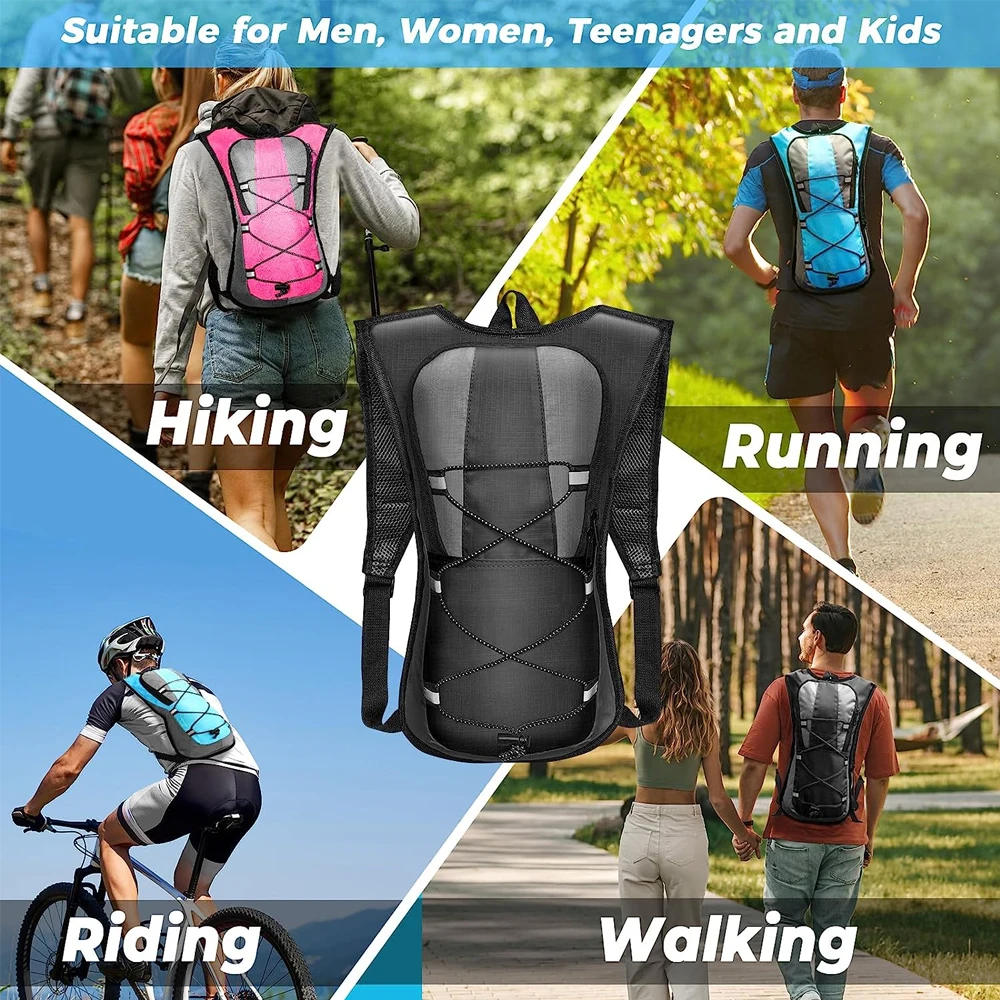 Hydration Pack,Insulated Hydration Backpack or 2L BPA Free Water Bladder and Storage,Hiking Backpack for Running,Cycling,Camping