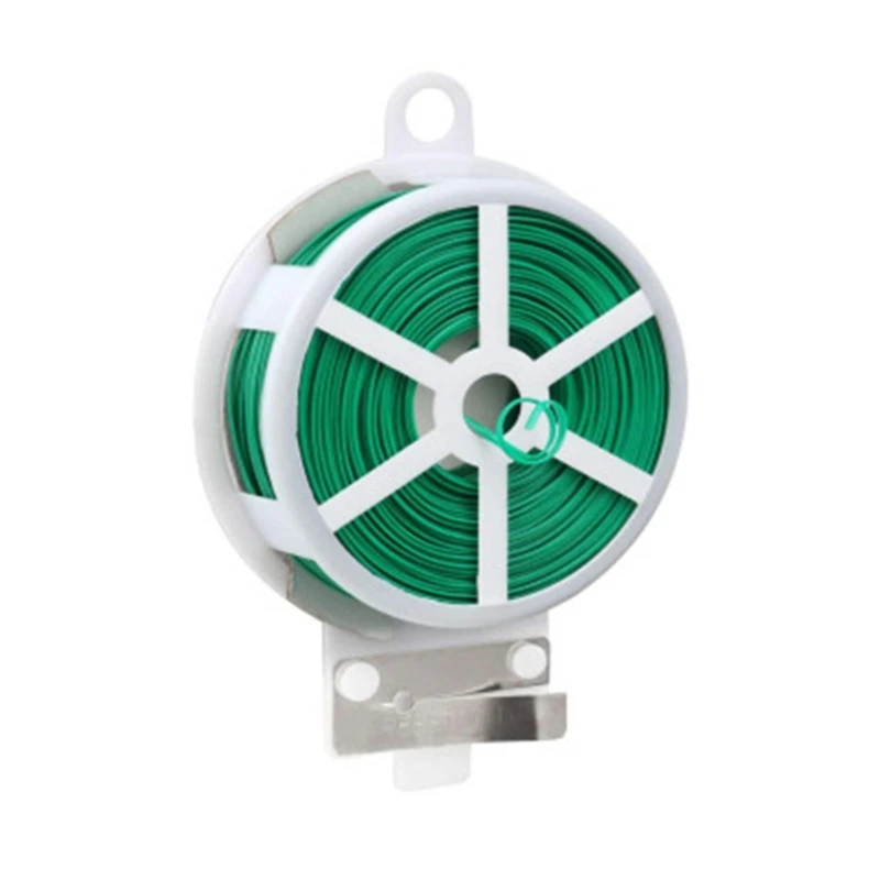 Y1UB 20/50m Garden Twist Tie Cable Tie Plastic Cable Tie Wire Cable Reels With Cutter