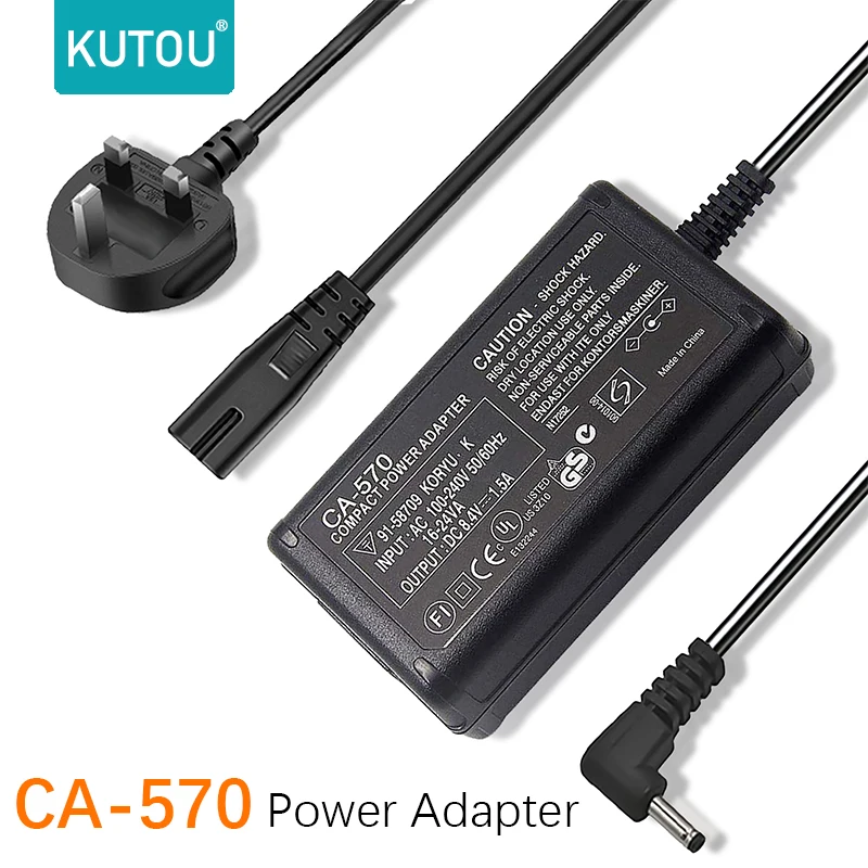 

KUTOU CA-570 AC Power Adapter Kit for Canon FS21 FS22 FS200 FS300 HF20 HF100 HF200 HF M31 S10 HG20 HG30 HV20 HV30 XA10 Cameras