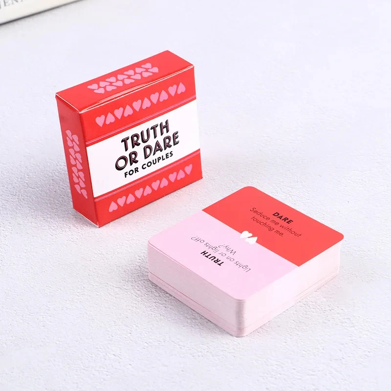 1Box Mini Small Size Truth Or Dare For Couples Cards Games Lovers Board Game Supply Supply Christmas Halloween Thanksgiving Gift