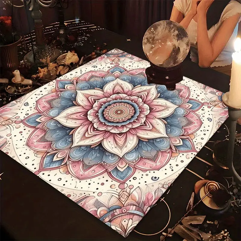 VIKAMA Tarot Tablecloth Mandala Gradient Divination Cloth Fortune Telling Mat Occult Witchcraft Altar Cover Mystic