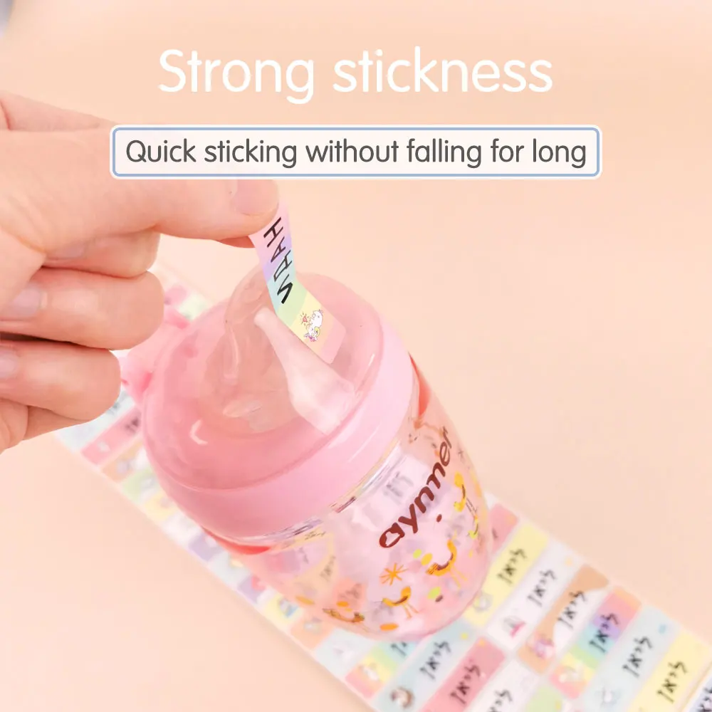 Custom Waterproof Hebrew Name Stickers Children Personalized Label Waterbottle Sticker With Names Students School Stationery Tag