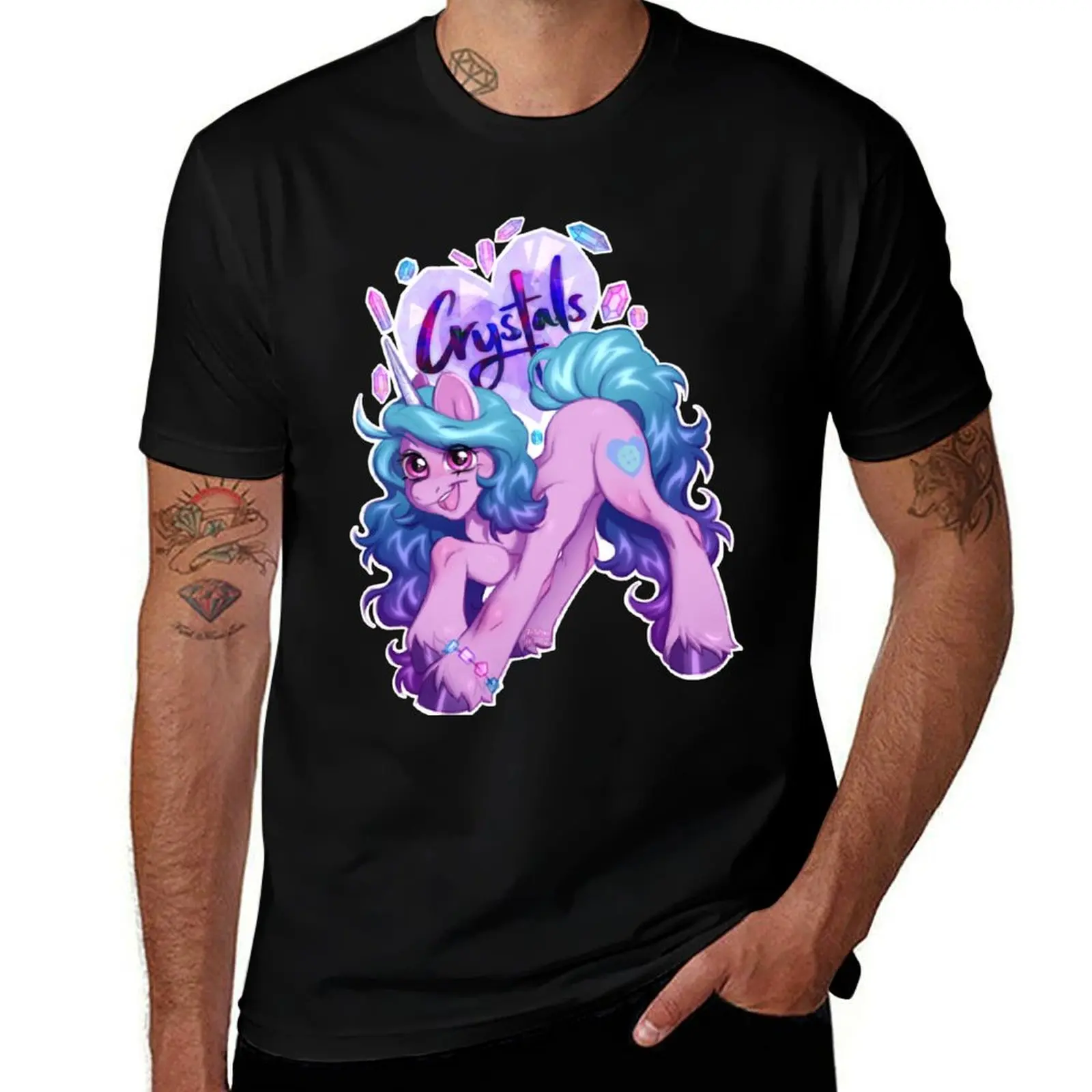 

Crystals (izzy) T-Shirt Blouse plus sizes oversized mens graphic t-shirts