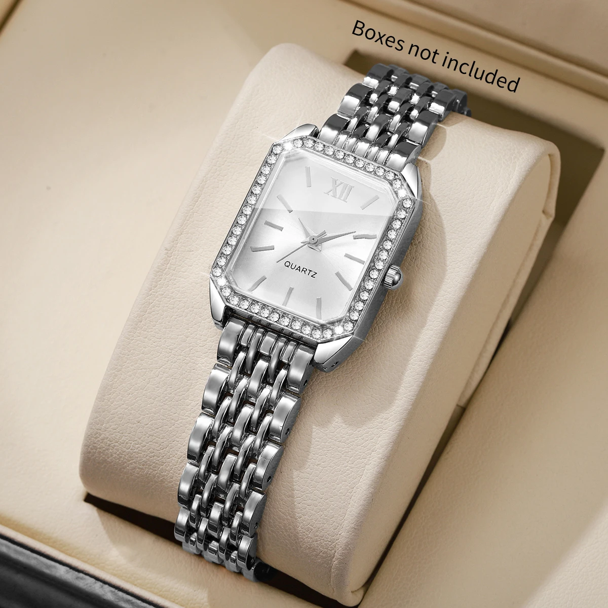 Luxury Rhinestone Women's Watches Elegant Rectangle Bracelet Strap Quartz Watch for Ladies Clock Reloj Mujer GiftWithout Box