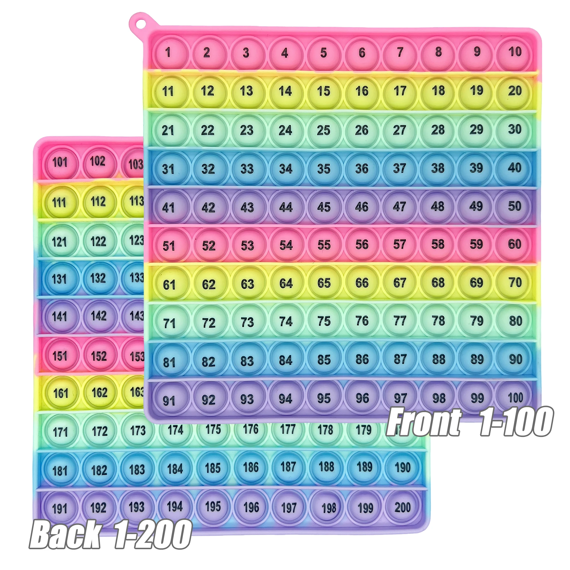 【セール中】数字を学ぶ 1-200 カウント数学フィジェットおもちゃ、プッシュバブル教育数学学習おもちゃ子供の教室用