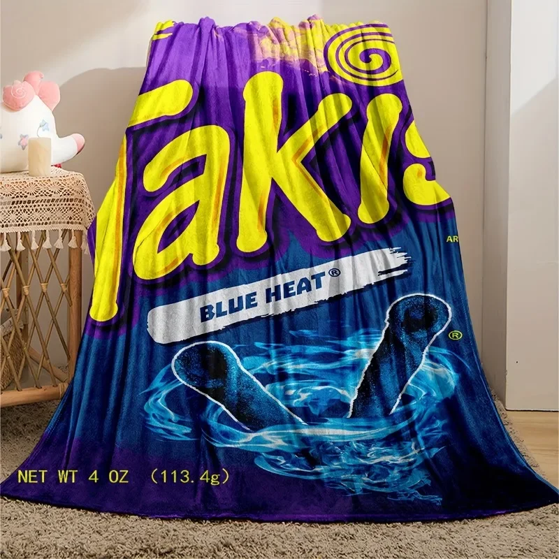 Soft Cozy Takis Pattern Flannel Blanket Versatile, and Warm for Nap Office School Retro Home Picnic Travel and Gift Blankets