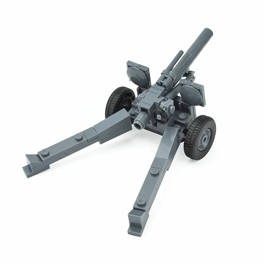 Army Toys German Soviet Soldiers Figure Anti-tank Gun Anti-aircraft Rocket Model Military Weapons WW2 Gun Cannon Building Blocks