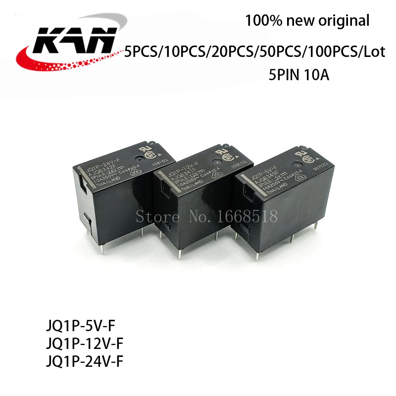 

Free shipping Relay JQ1P-5V-F JQ1P-12V-F JQ1P-24V-F 10A 250V 5Pin JQ1P 5V 12V 24VDC F Open and close AJQ6349F AJQ6341F AJQ6342F