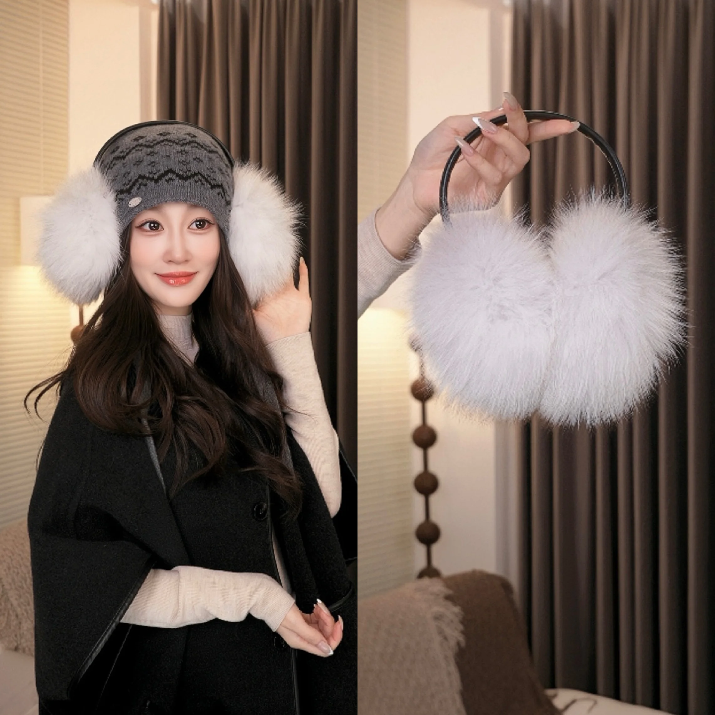tao-high-end-li-fur-ear-muffs-faionable-warm-women's-sle-autumn-winter-earmuffs-ele-personali-accory