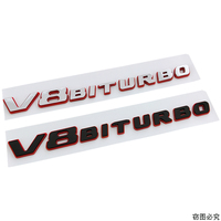 V8 BITURBO for Mercedes Benz new V8BITURBO body side badge C63 G63 S65 fender modification V8 turbocharged letter logo sticker