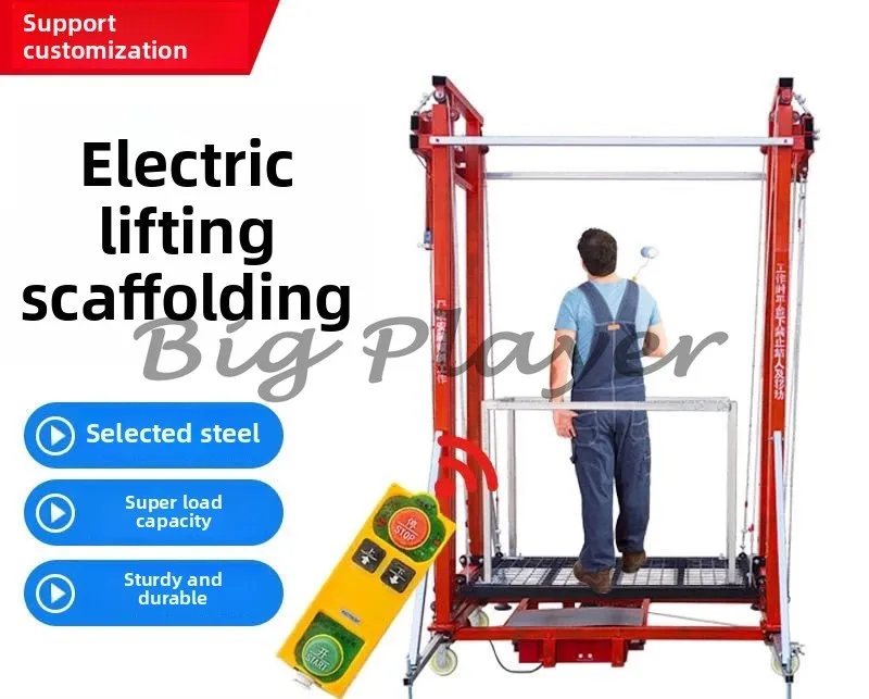 Fully automatic remote control hoist Electric scaffolding foldable mobile lifting platform