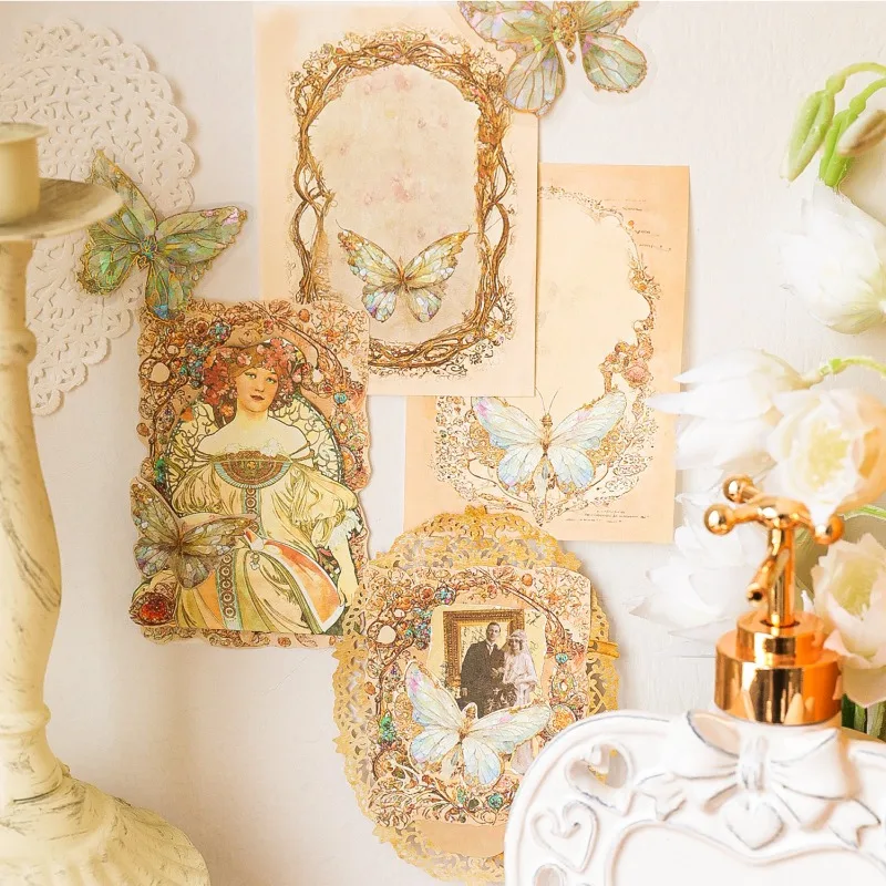 15 Vellen Vintage Maanlicht Edelsteen Achtergrondpapieren Voor Het Scrapbooken Van Junk Journal Levert Collage Dagboek Albummateriaal Papier