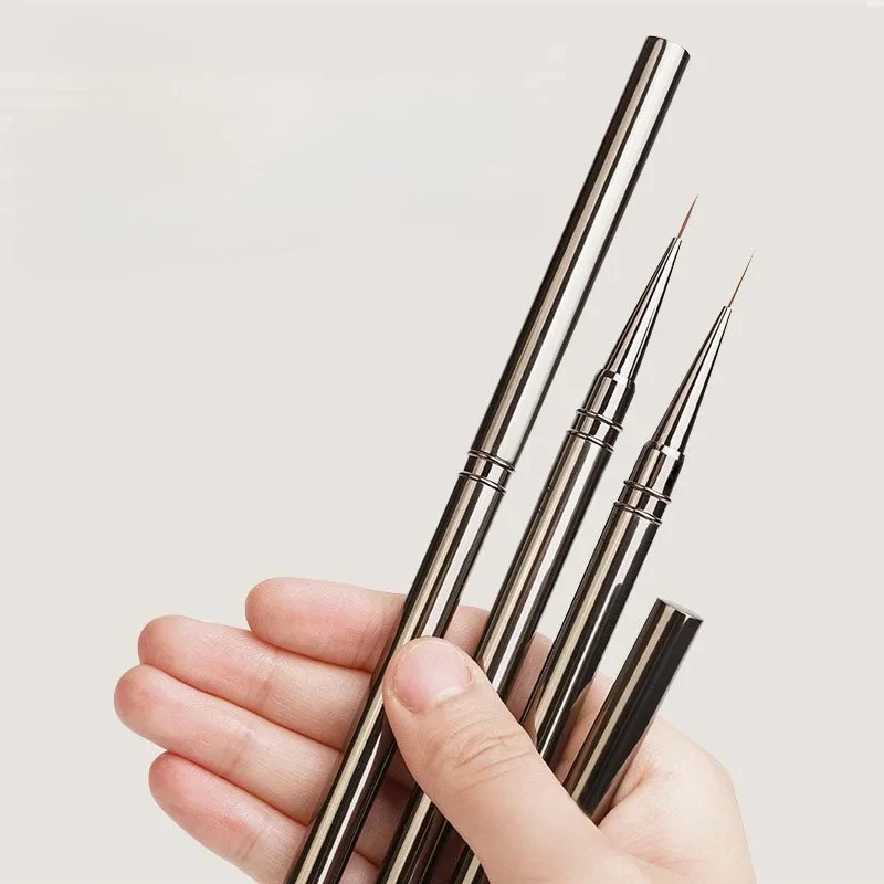 Nagelkunst-Liner-Pinsel für Streifenzeichnung und Verlängerung von Linien, 6/9/12/15/18mm, Professionelles Maniküre-Werkzeug ZJS02