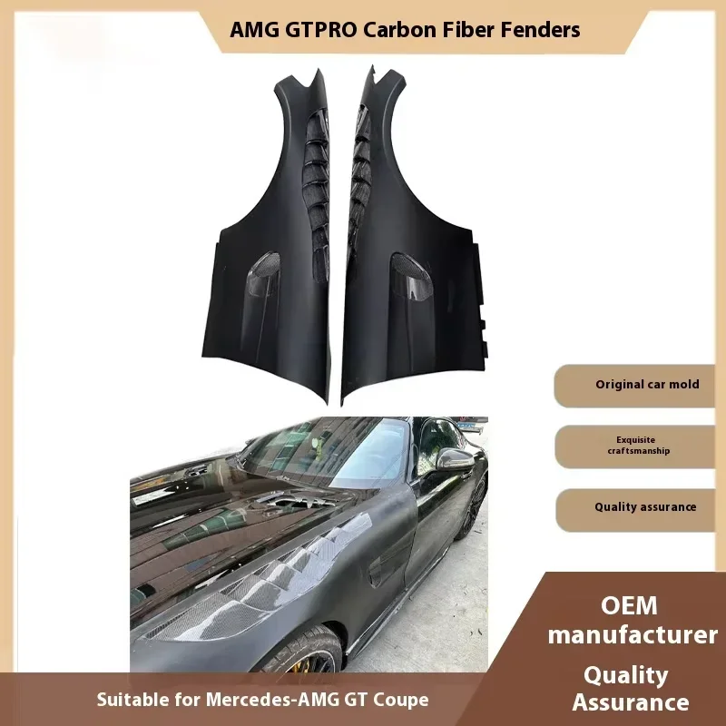 Factory Supply Car Fenders PRO Carbon Fiber Semi-carbon Front Fender Mudguard for AMG GT