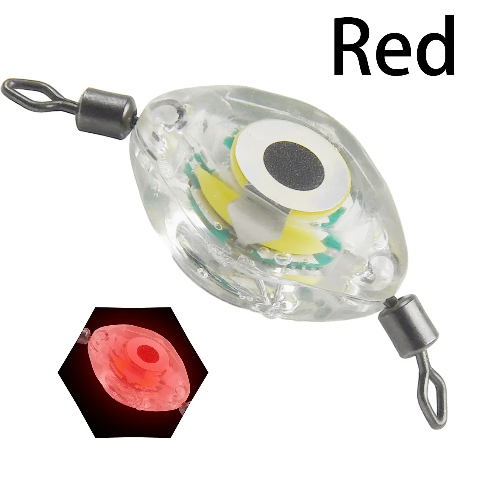 Fish Decoy Lamp Fish Light Green Light Underwater 1Pc 4.5x1.5cm Button Battery Colourful Light For Attracting Fish Red Light