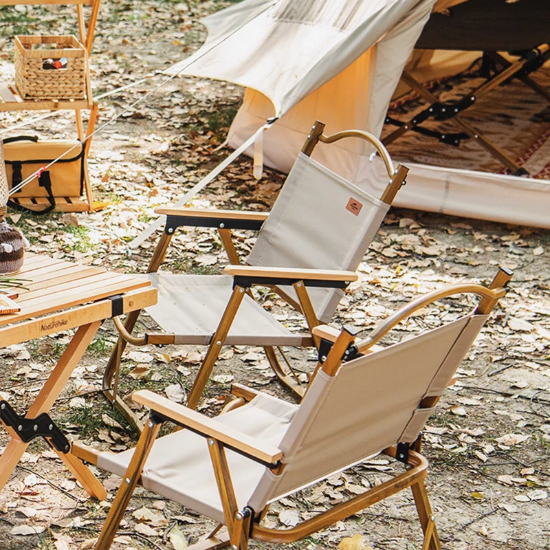 Naturehike キャンプ,ピクニック,釣り,旅行用の木材で作られたポータブル折りたたみ椅子,600Dナイロン生地,防水