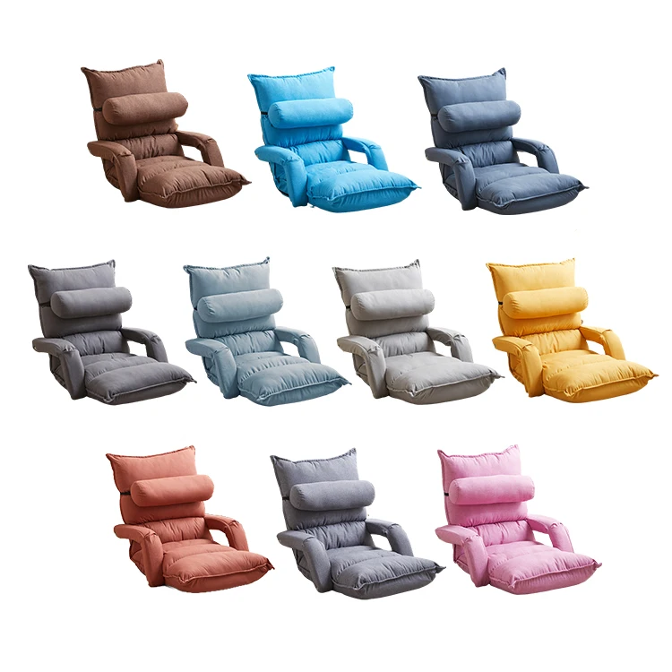 Folding outdoor camping lazy boy foldable adjustable recliner upholstery sofa slipcover fabric tatami bed floor chair washable