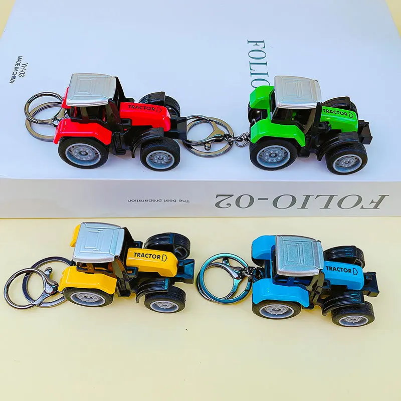 LLavero de juguete para coche de granja de simulación de aleación, colgante creativo y realista para coche de granja, mochila colgante para coche, regalos pequeños