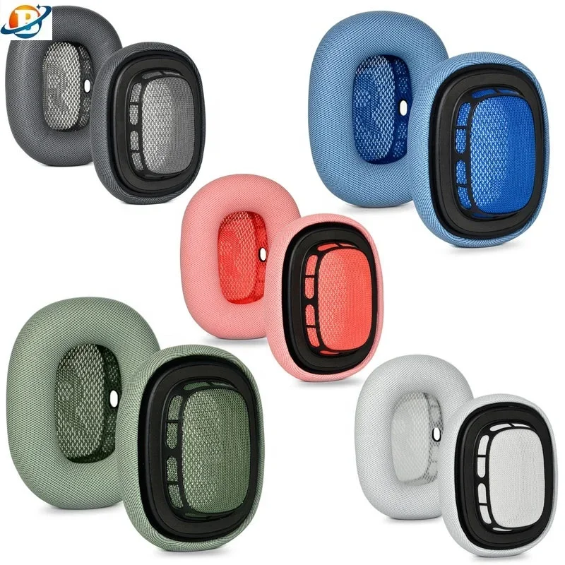 For AirPods Max Wireless Cover Headphone Ear Pads Replacement Sponge Headset Set Spare Accessories with Knit-mesh Structure