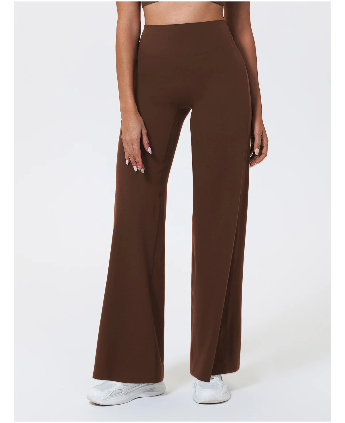 Hearuisavy Damen-Sporthose mit geradem Bein, Fitnessstudio-Bekleidung, nacktes Gefühl, Kompression, weites Bein, Yoga-Leggings, Pilates, Fitness-Strumpfhose – Detail 24