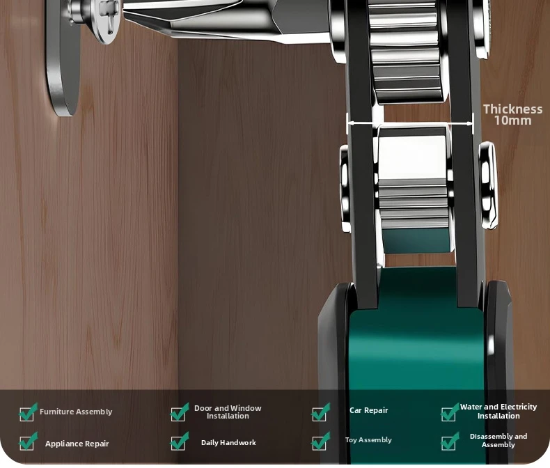 Positiv- und Negativ-Rotation-Ratschenschraubendreher, Winkelschraubendreher, Ellenbogenwerkzeug, Dreh-Ratschenschlüssel, Bit-Set – Detail 10