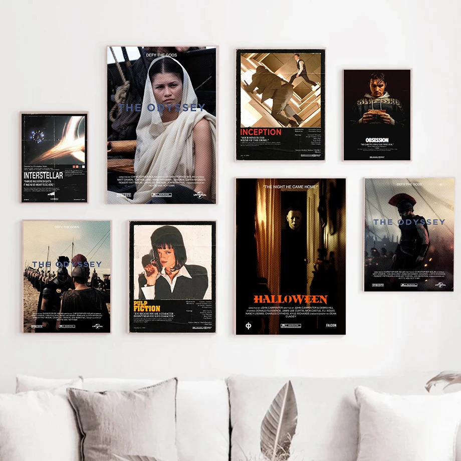 The Odyssey Movie Poster Classic Epic Greek Mythology Art Print Vintage Retro Canvas Painting Aesthetic Room Decor Unframed Gift