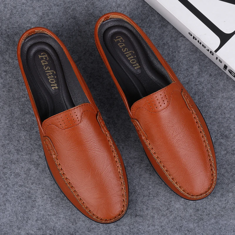 Hot Selling Classic Brown Men's Loafers Europe America Daily Casual Flat Shoes Men's Interview Business Shoes Free Delivery