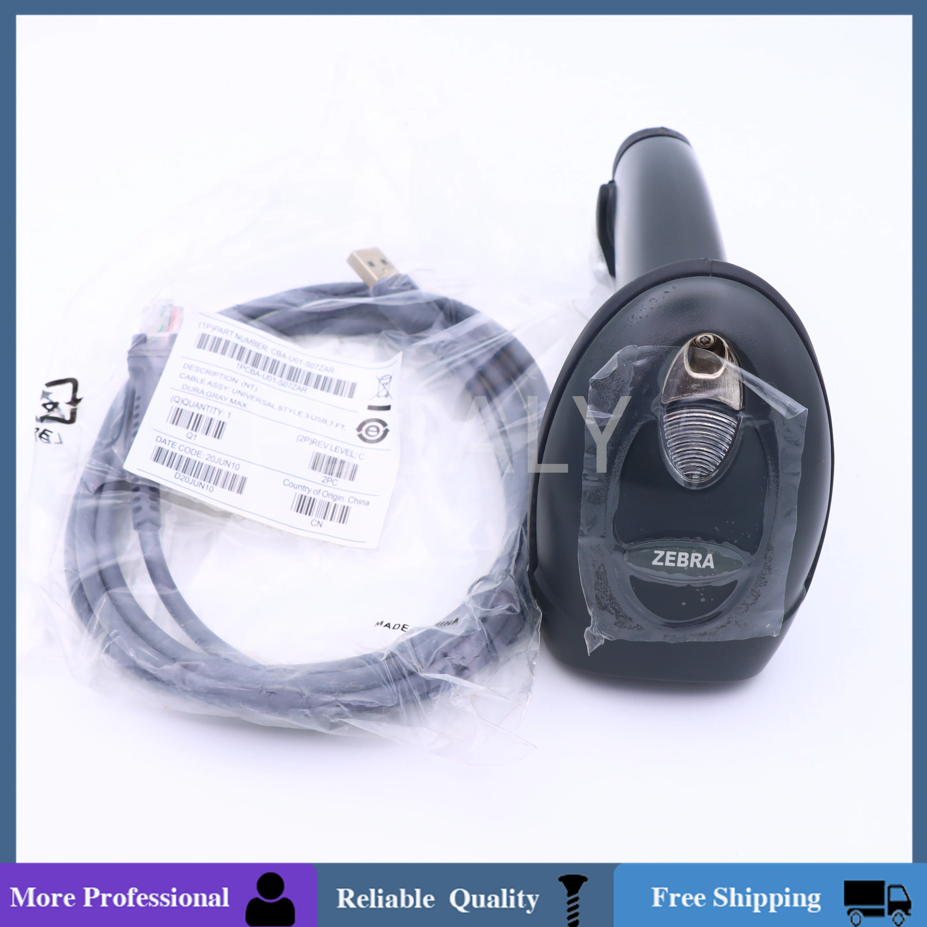 

LS4208 LS4208-SR20007WR Barcode Scanner for Zebra Wired 1D Laser Scanning With USB Cable