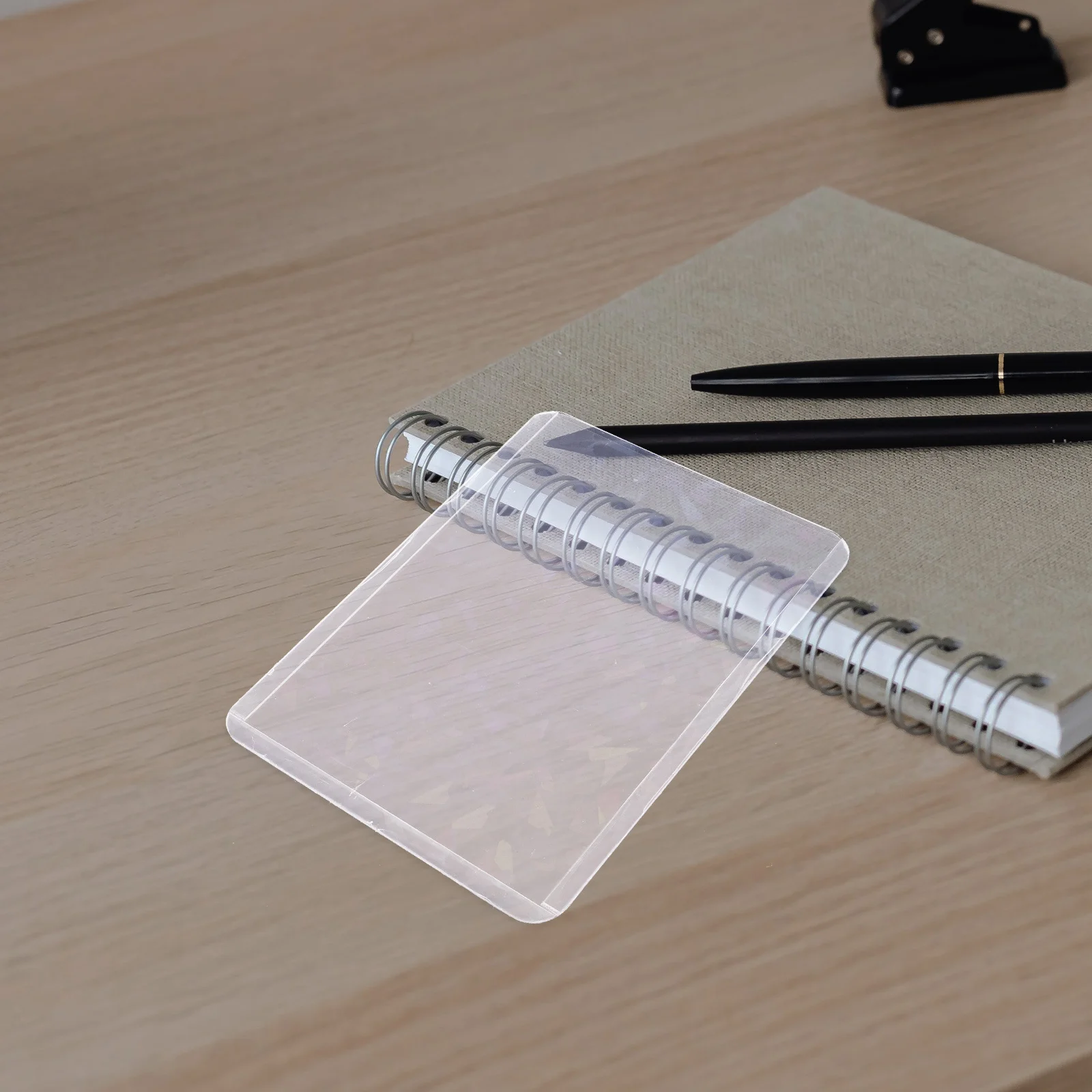 

10Pcs Transparent Hard Card Sleeves Clear Plastic Business Card Holders Photocard Protector Id Badge Organizer Holder