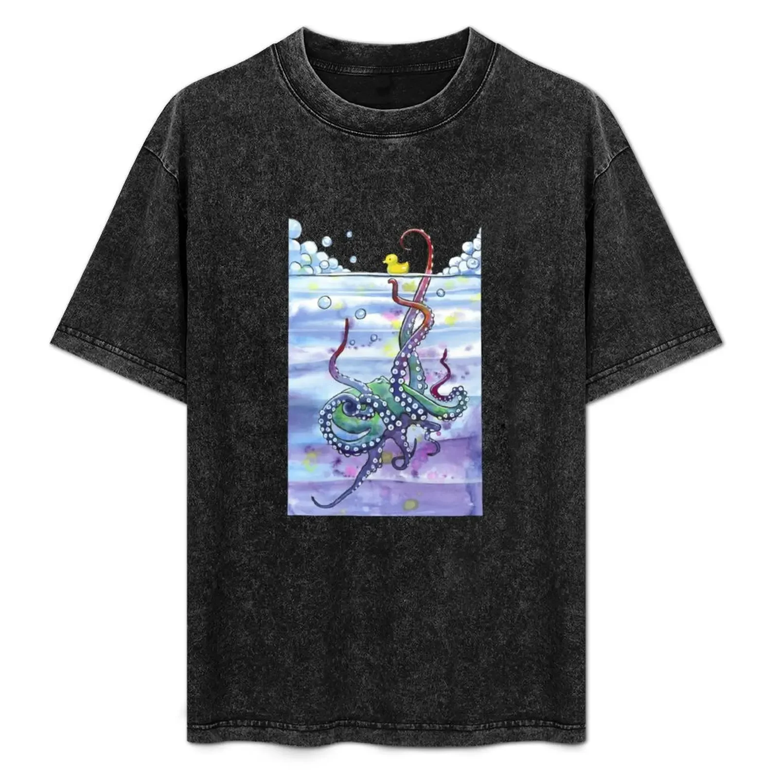 

Bath Time Octopus T-Shirt Holiday Simple Tee Shirt