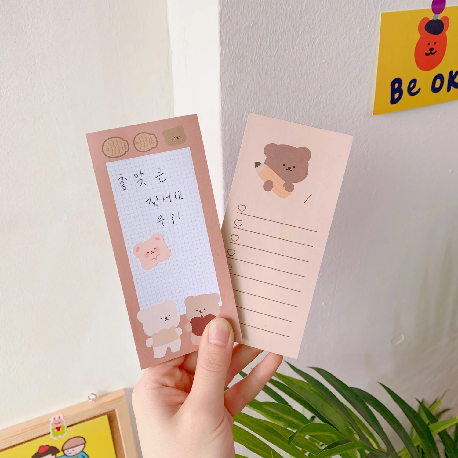 Imagem -03 - Coreano Biscoito Urso Decorativo Notepad Message Pad Memo Papelaria Material de Escritório Kawaii Bonito