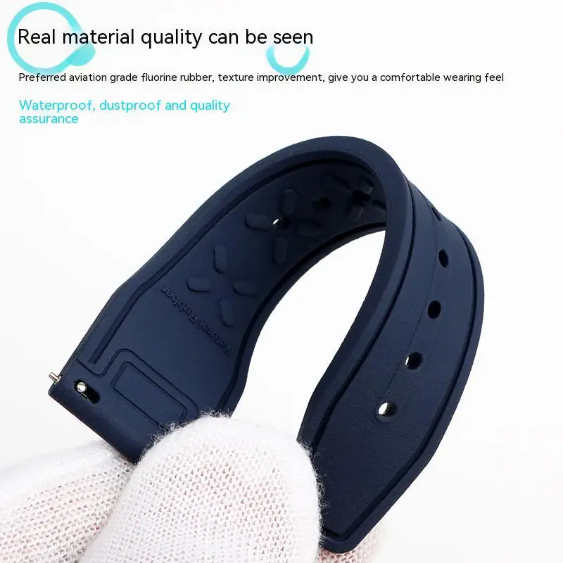 Correa de Fluororubber de alta calidad para IWC Pilot IW388114 /108 IW38940 Mark 17/18/20, banda de reloj de goma de 20/21/22mm, pulsera para hombre