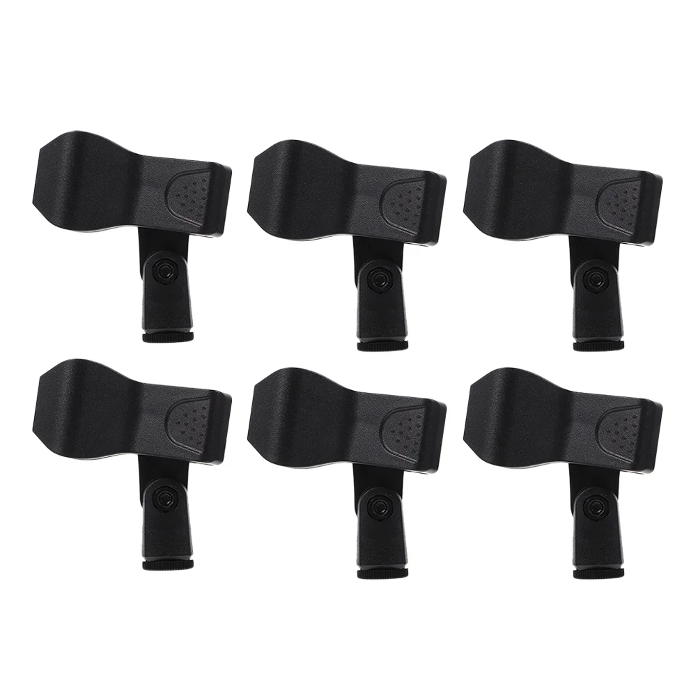 

6 Pcs Microphone Clip Mounts Wind Cover Radio Holder Accessories Wireless Microphones Clamp Stand Clip-on