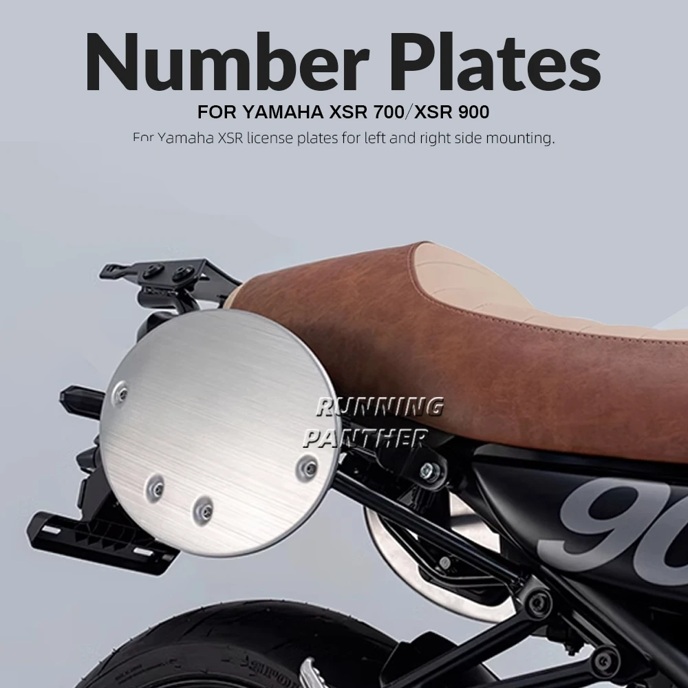 Motorcycle Accessories For YAMAHA XSR700 xsr 700 2021 - 2023 XSR900 XSR 900 2022 2023 Number Plates Silver Side Panel Cover