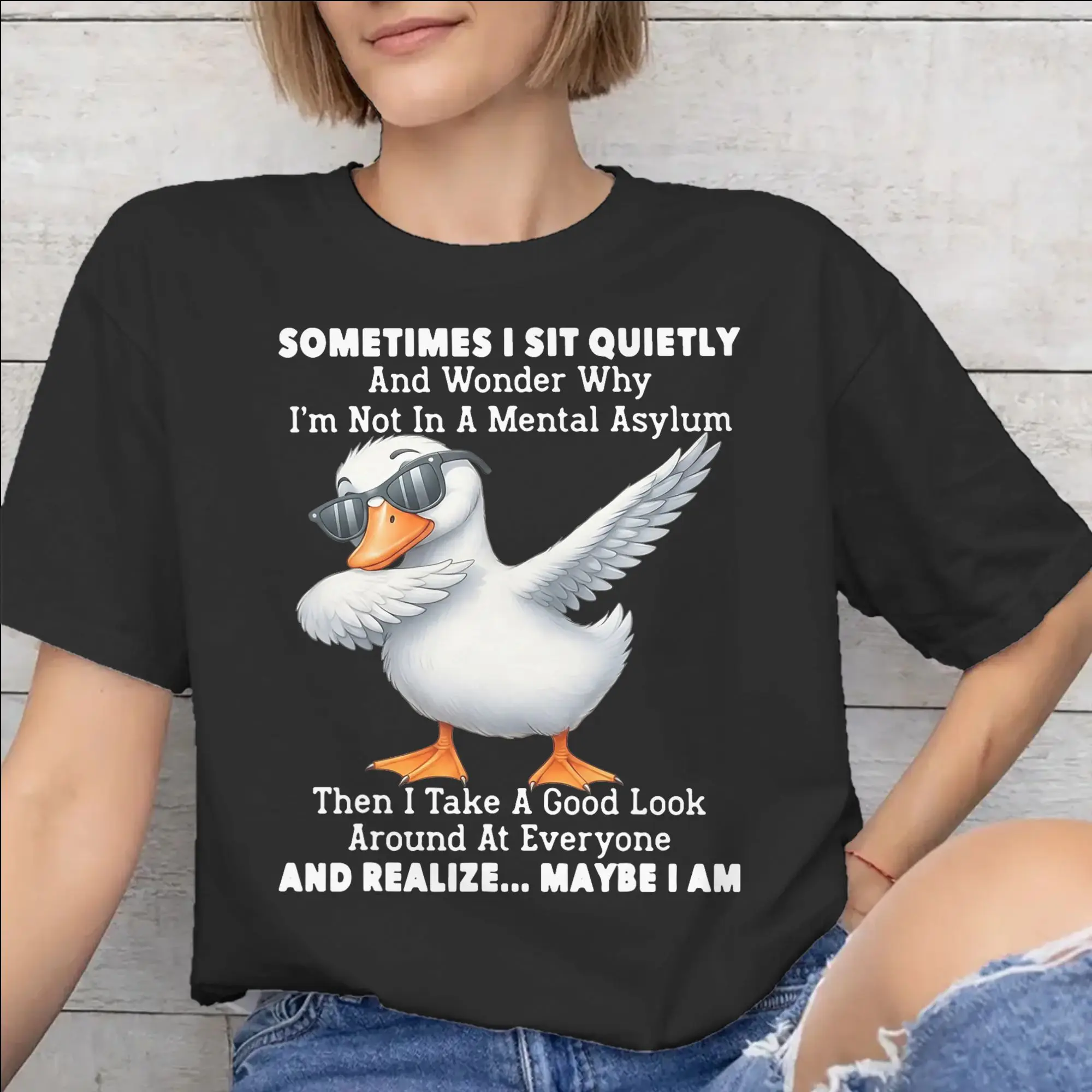 Sometimes I Sit Quietly Outfit Men Women T Shirt Cotton Tee Print  Tops T-shirt