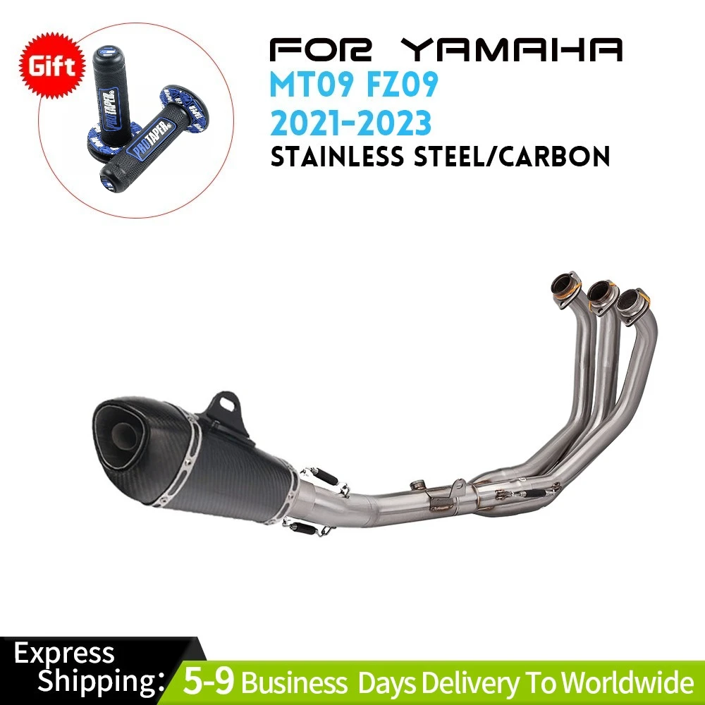 

For Yamaha MT09 FZ09 2021-2023 Front Link Pipe Muffler Tips Carbon Exhausts Pipes Exhaust Systems