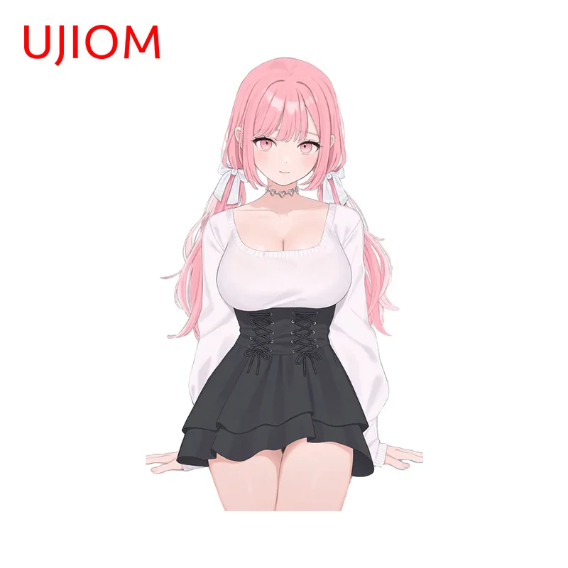 UJIOM 13cm X 7.9cm NSFW Mori Calliope Hololive Wall Stickers Huge Brerast Girl Anime WallpapersDecal Amuisng Bedroom Decor