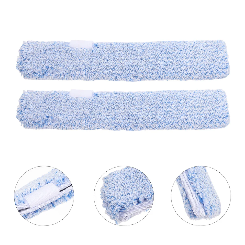 

2pcs Window Washer Replacement Heads Reusable Fabric Cleaning Pads For Glass Mirrors Windshields Efficient Easy