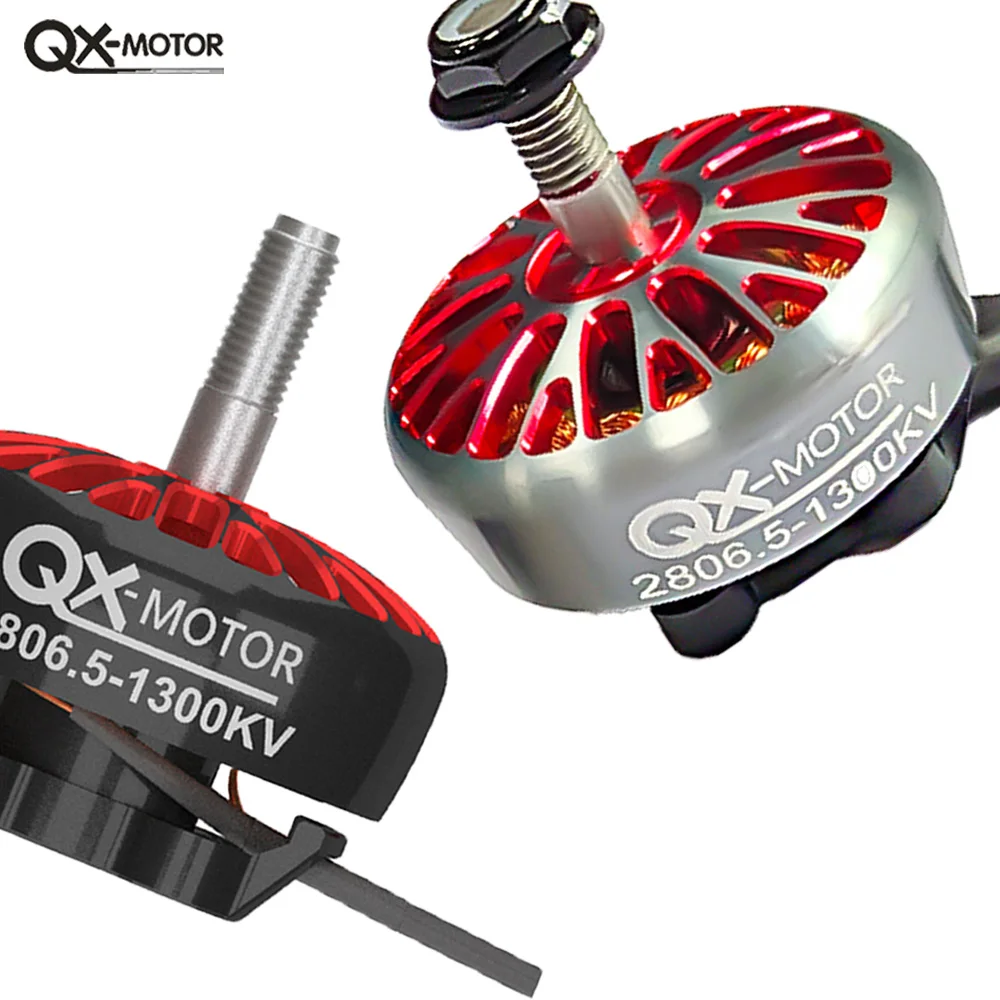 Qx-motor sem escova branco/preto 1300kv 1800kv qx2806.5 para 6-7 Polegada racks fpv peças de brinquedo de helicóptero