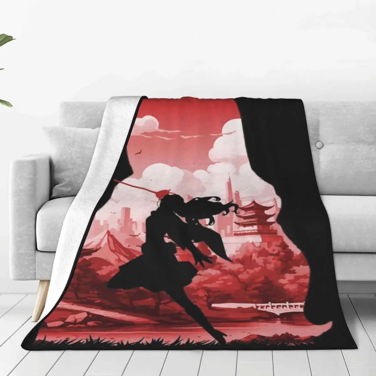 Persona 3 Mitsuru Kirijo Fleece Throw Blanket Blanket for Bed Couch Super Warm Plush Thin Quilt