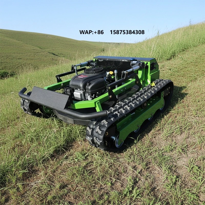 China New Design Self-propelled Crawler Lawn Mower 900mm 608cc Automatic Remote Control Lawn Mower