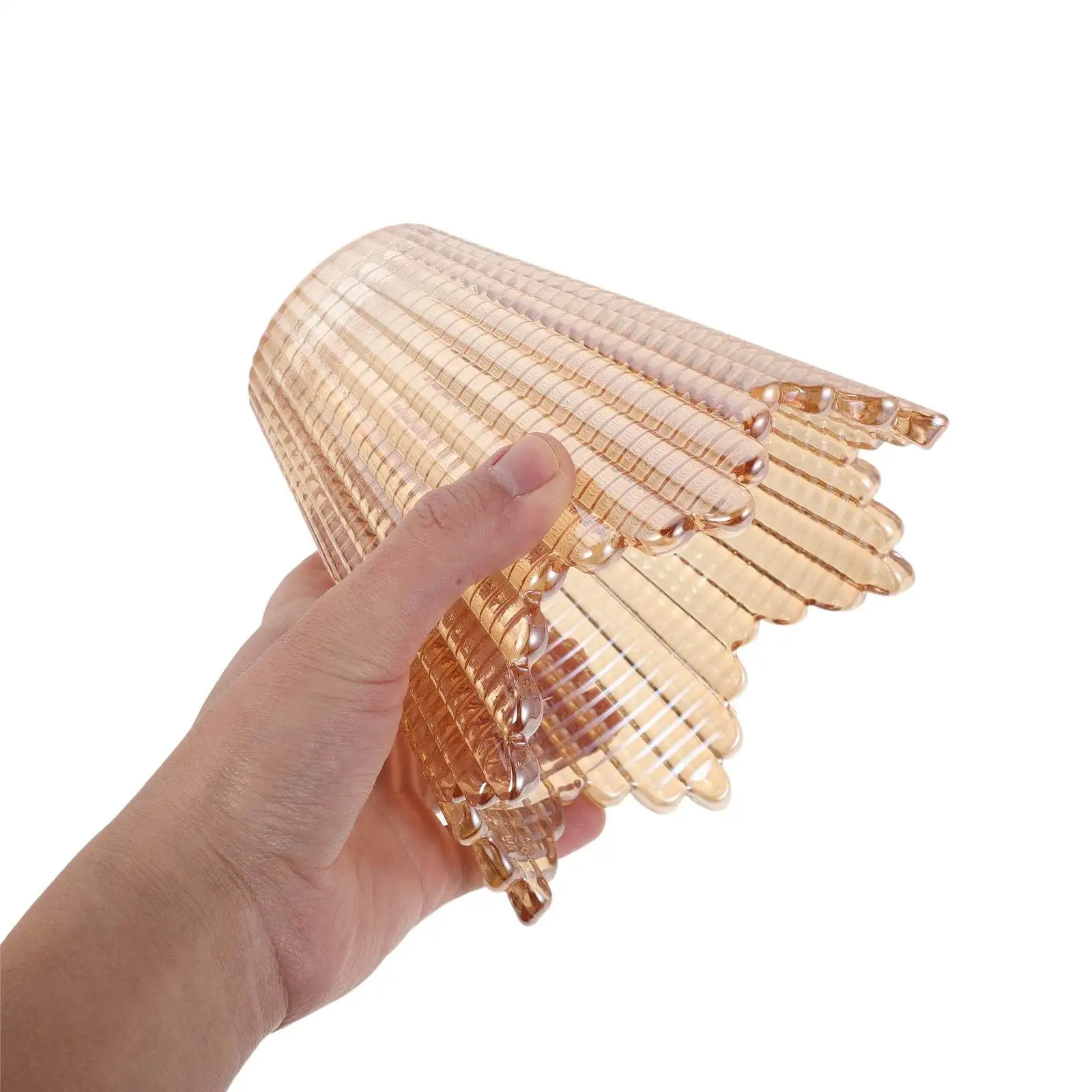 Elegant Cone Glass Lamp Shade Replacement Clear Decorative Light Cover for Chandelier Wall Sconce Table Lamp Pendant Ceiling