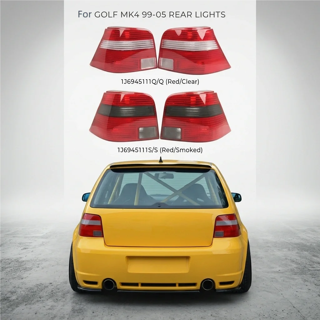 

Car Rear Tail Light Lamp For Volkswagen Golf MK4 Hatchback 1998-2005 Left Right Red Black Red White OE 1J6945111S 1J6945112S