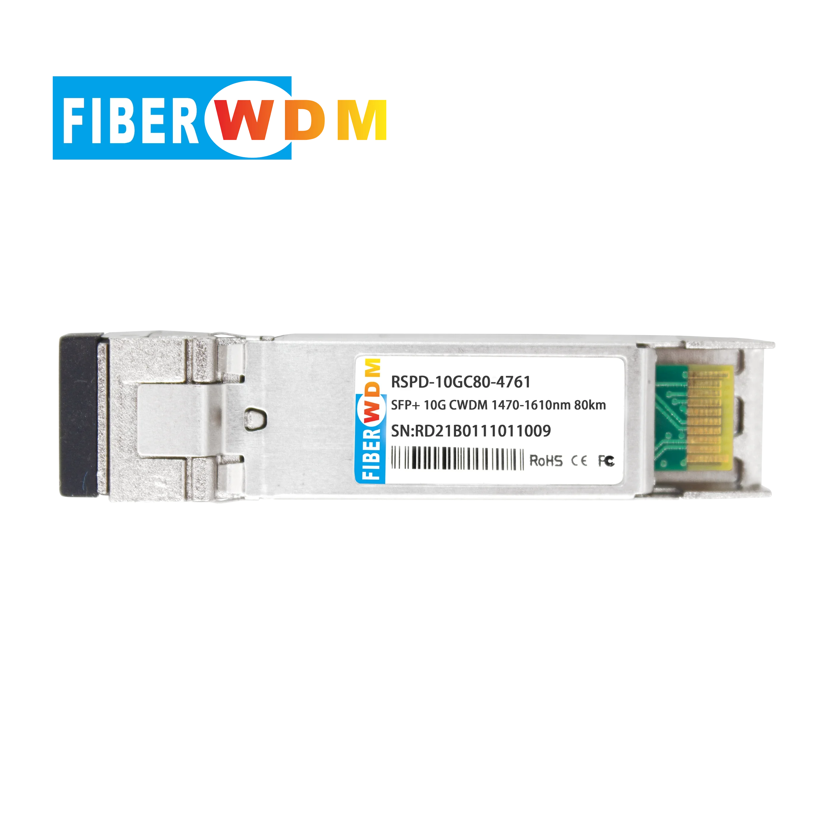 

FIBERWDM 10G CWDM 80KM 1470-1610nm SFP+ DDM Duplex LC Fiber Optic Module compatible with Cisco Mikrotik Mellanox ubiquiti switch